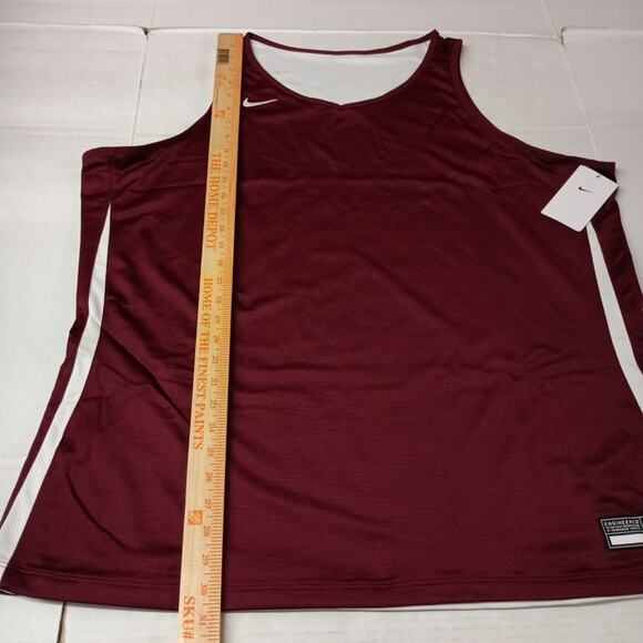 Nike Dri-FIT Stock Reversible Practice Basketball Jersey Women's 3XLT Maroon - Picture 5 of 8